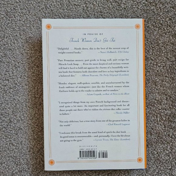 4/$40 French Women Don't Get Fat: The Secret of Eating for Pleasure - Hardcover - Picture 6 of 6